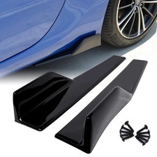 18" Universal Side Skirts, 45cm Left/Right Glossy Black PP Side Skirt Protection