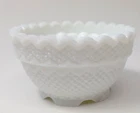 Fenton White Glass Diamond Point Fairy Lamp Bottom Only