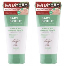 2 x Limpiador facial anti acné espuma limpiadora transparente brillante para bebé 120 g