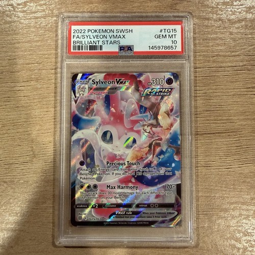 Pokemon Sylveon VMAX Brilliant Stars Trainer Gallery Full Art #TG15 PSA 10