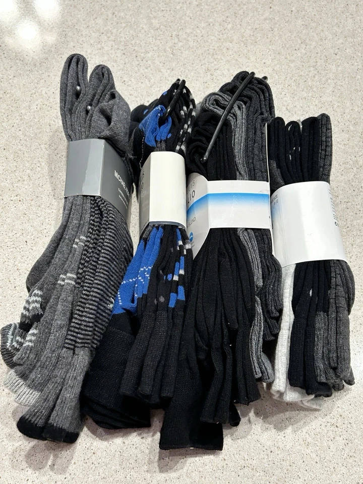 Lote de calcetines informales de vestir para hombre - 16 pares, marcas, ALGODÓN Foto 3 de 3