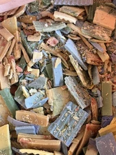 ASSORTED GOAT MILK SOAP SHAVINGS CHEAP BULK SOAP SCRAP