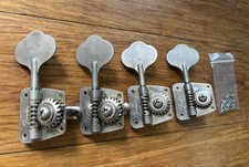 1968 - 1972 Fender Bass Tuning Key Set Original Vintage 58 Years Old Nickel