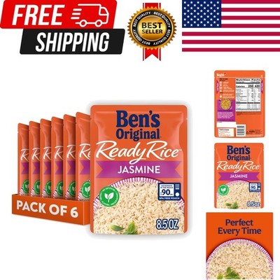 Ready Rice Jasmine Rice, Easy Dinner Side, 8.5 OZ Pouch Pack of 6