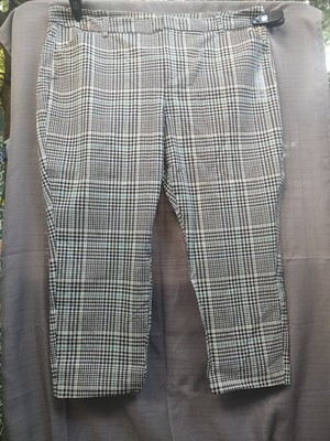 NWT Old Navy Women's Size 24 High Rise Never Fade Pixie Plaid Pants F1