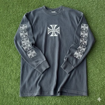 Vintage West Coast Choppers Long Sleeve Graphic Black Jesse XL T-Shirt REPRINT