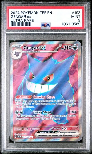 Gengar ex 193/162 Sv05: Temporal Forces Pokemon PSA 9