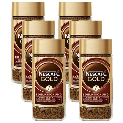 NESCAFÉ Gold Edelmischung löslicher Kaffee (6 x 200g), Instantkaffee