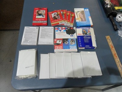 Mixed Lot HP Photo Paper 4''x6'' 5x7 Many Sealed Packages