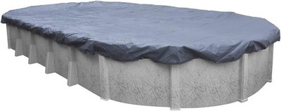 Robelle 18 x 33 ft Blue Winter Oval Pool Cover for Above Ground Pools, 3 ft