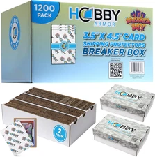 1200 Pack Trading Card Shipping Protector by , 3.5" X 4.5" with Rounded Corners,