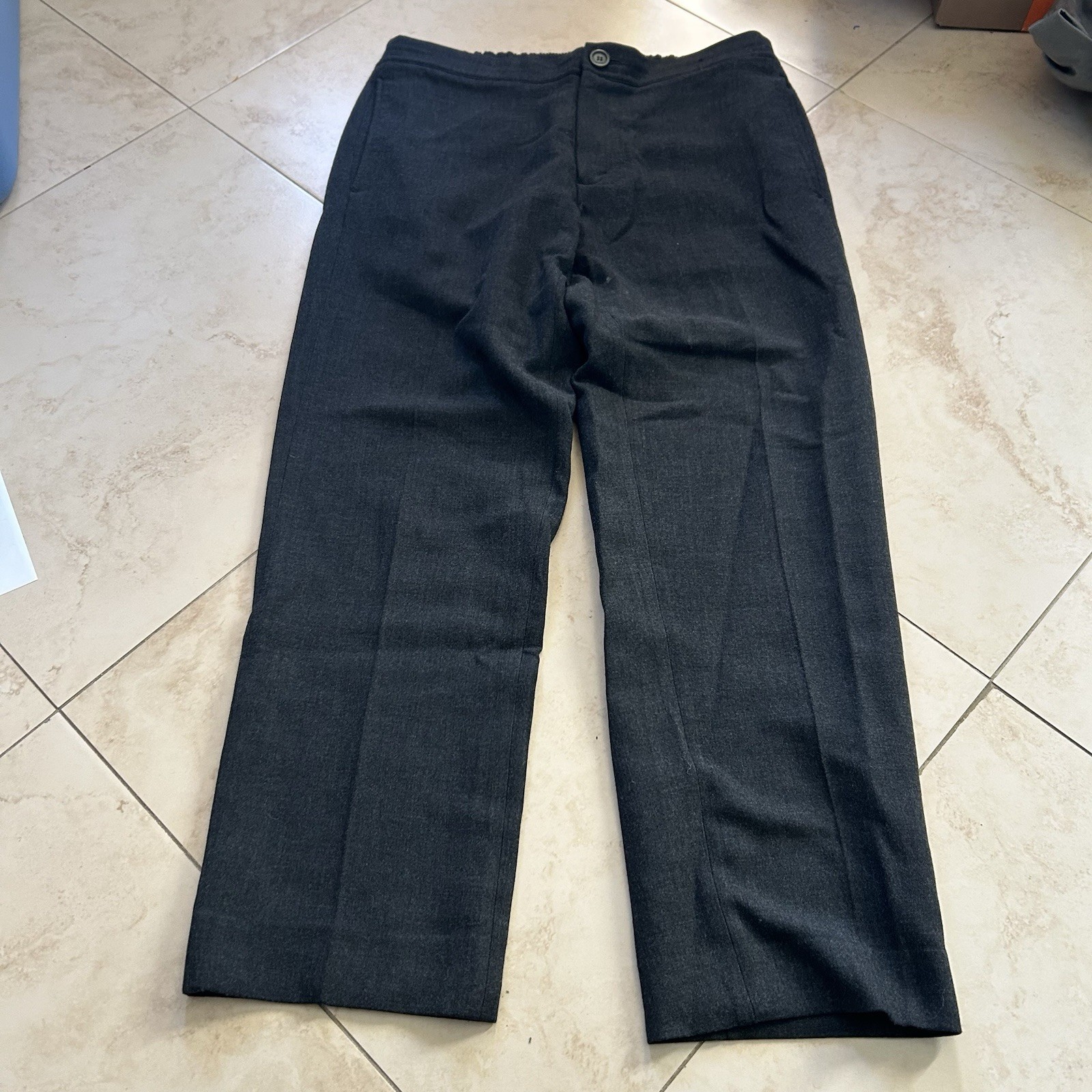 Sandro Pants Men (EU) 42 Cotton Blend Tapered Zipper Fly