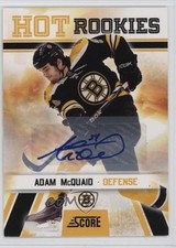 2010-11 Score Hot Rookies Signatures Adam McQuaid #549 Auto 1f1