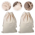 2Pcs Home Laundry Bags Wash Bags Drawstring Laundry Beige Washing Bags