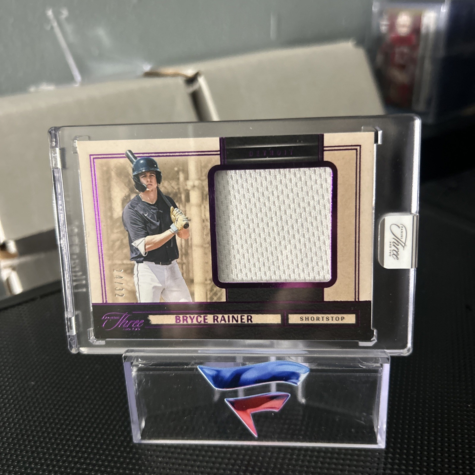 2025 Panini Three & Two Bryce Rainer Prospect Swatches 24/32. #PS-BR