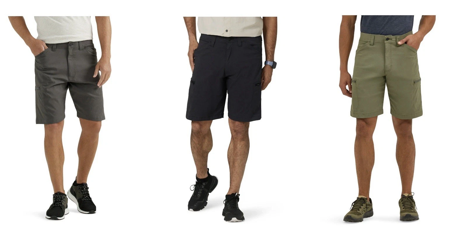 3 pack Size 34 Wrangler® Men's Outdoor Performance Zip Cargo Shorts