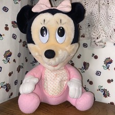 Vintage Playskool 1984 Disney Babies Minnie Mouse Plush Hasbro Softies 12