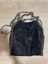 Stella McCartney Falabella Mini Tote Bag Shoulder Bag Eco Leather Black Auth