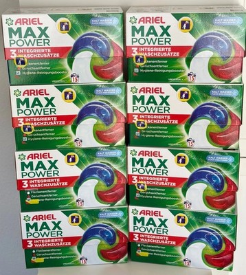 120 x ARIEL Max Power Pods UNIVERSAL Waschmittel + 8 Pakete + NEU und OVP +
