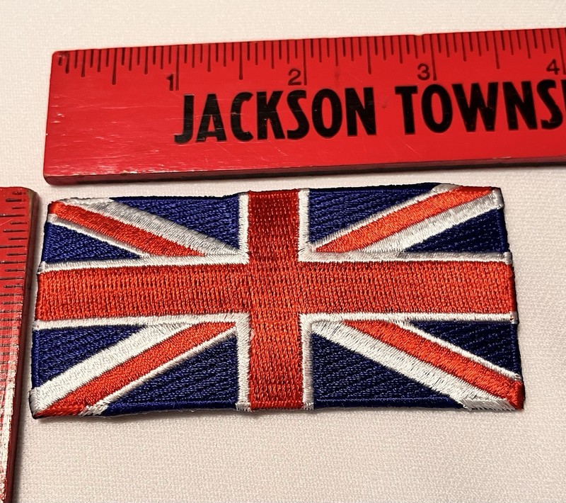 United Kingdom Union Jack Embroidered Patch 3.5" x 1.75"