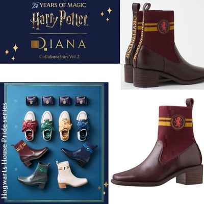 PSL Harry Potter x DIANA Collaboration''Hogwarts 4 Houses'' Series PatchKnit Boots