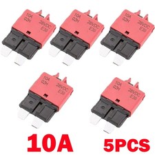 5PC 10A Car Manual Circuit Breaker Blade Fuse 12V/24V Resettable Boat Marine HOT