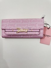 Juicy Couture Wallet Pink Handbag Logo Cardholder Wallet Snap Closure