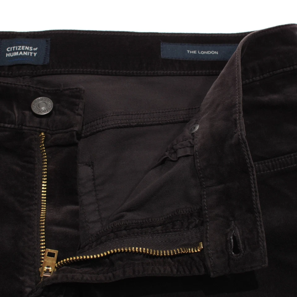 Citizens of Humanity NWT 5 Pocket Jean Cut Pants Size 34 In Solid Brown Cotton - Image 3 of 4