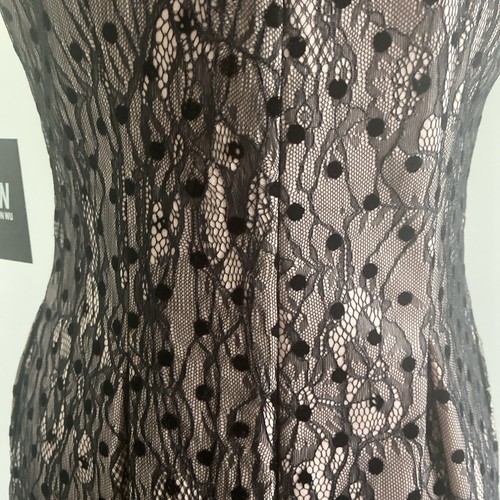 Jason Wu Kohls Dress Womens Small Sleeveless Black Lace Over Pink Fit Flare NEW - Picture 4 of 13