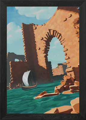 Das Segel weg gerahmtes Wandbild Poster Leinwanddruck Bild