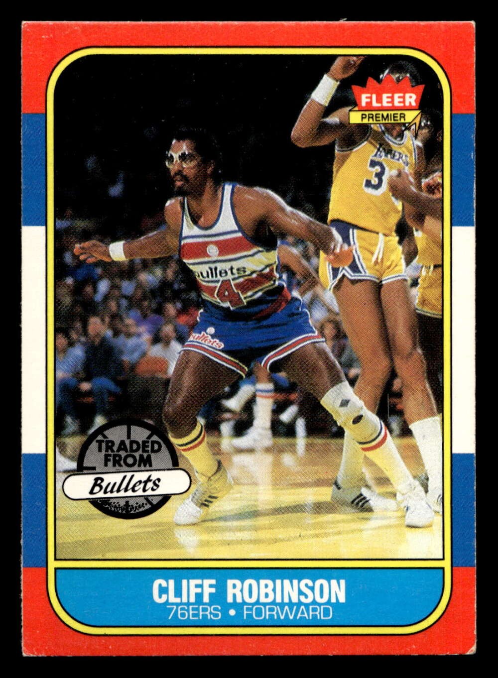1986-87 Fleer #93 Cliff Robinson Excellent+ 76ers Basketball