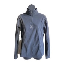 Spyder Girls 1/4 Zip Fleece Shimmer Sweatshirt with zipper black size 10