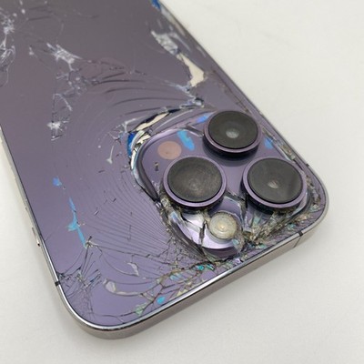 Apple iPhone 14 Pro - 128GB - Deep Purple (Unlocked) - CRACKED