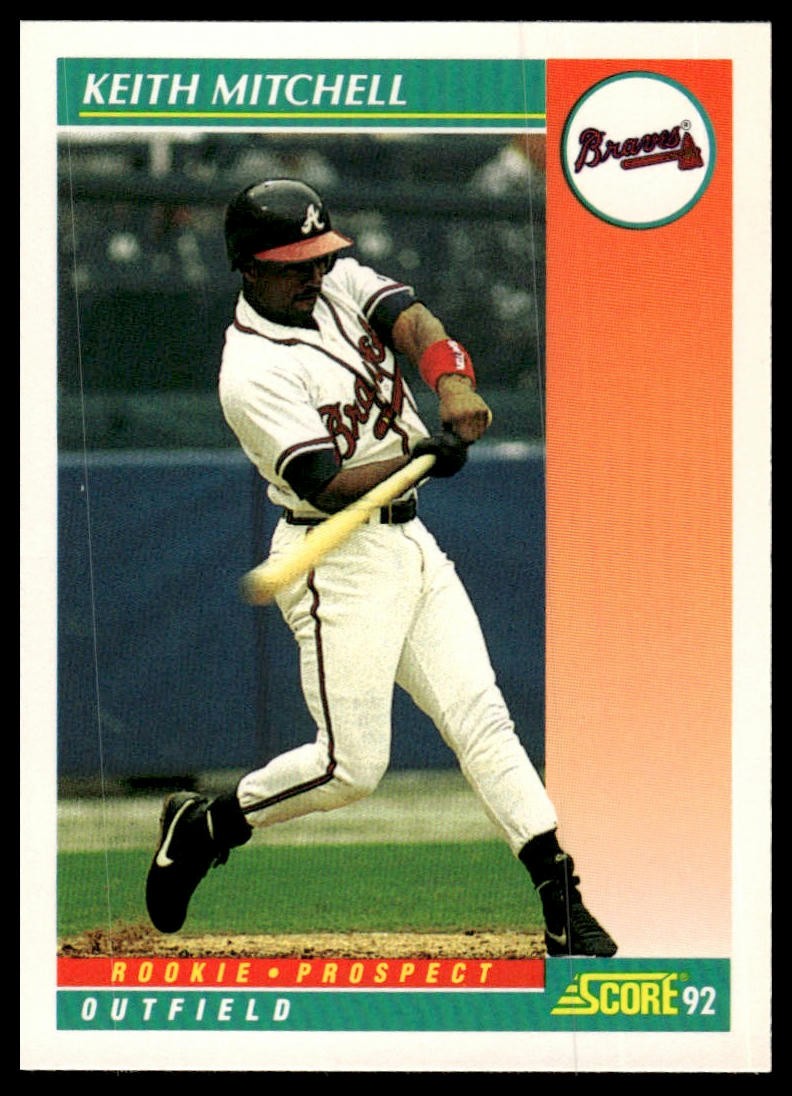 1992 Score #748a Keith Mitchell Atlanta Braves