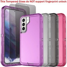 For Samsung Galaxy S21/Plus/Ultra Case Shockproof Cover / Privacy Tempered Glass