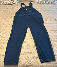 Liberty Blue Denim Carpenter Overalls Size 50x32 Western Workwear Farmer
