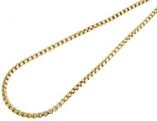 Solid 18K Yellow Gold Filled Tarnish-Resist 3mm 20" Round Box Chain Necklace H5K