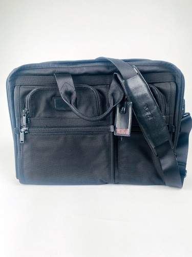 TUMI Alpha 26114DH Black Ballistic Nylon Laptop Briefcase Business Bag READ