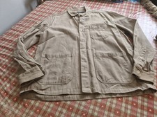 Burtons Menswear London Mens Shacket Overshirt. Large. Biege. Single Breast Pock