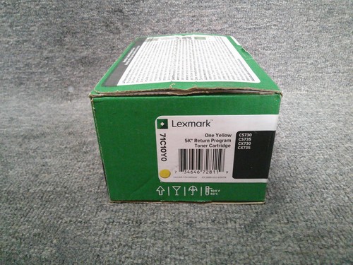71C10Y0 New Genuine Lexmark 5K Yellow Toner Cartridge CS730 CS735 CX730 CX735 - 第 2/3 張圖片