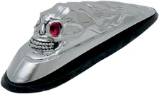 Drag Specialties Skull Lighted Red Eyes Fender Ornament for Harley Davidson FLST