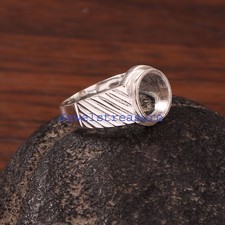 Semi Mount Ring Bezel Setting 9X9 MM Blank Stone 925 Sterling Silver Men Ring 4