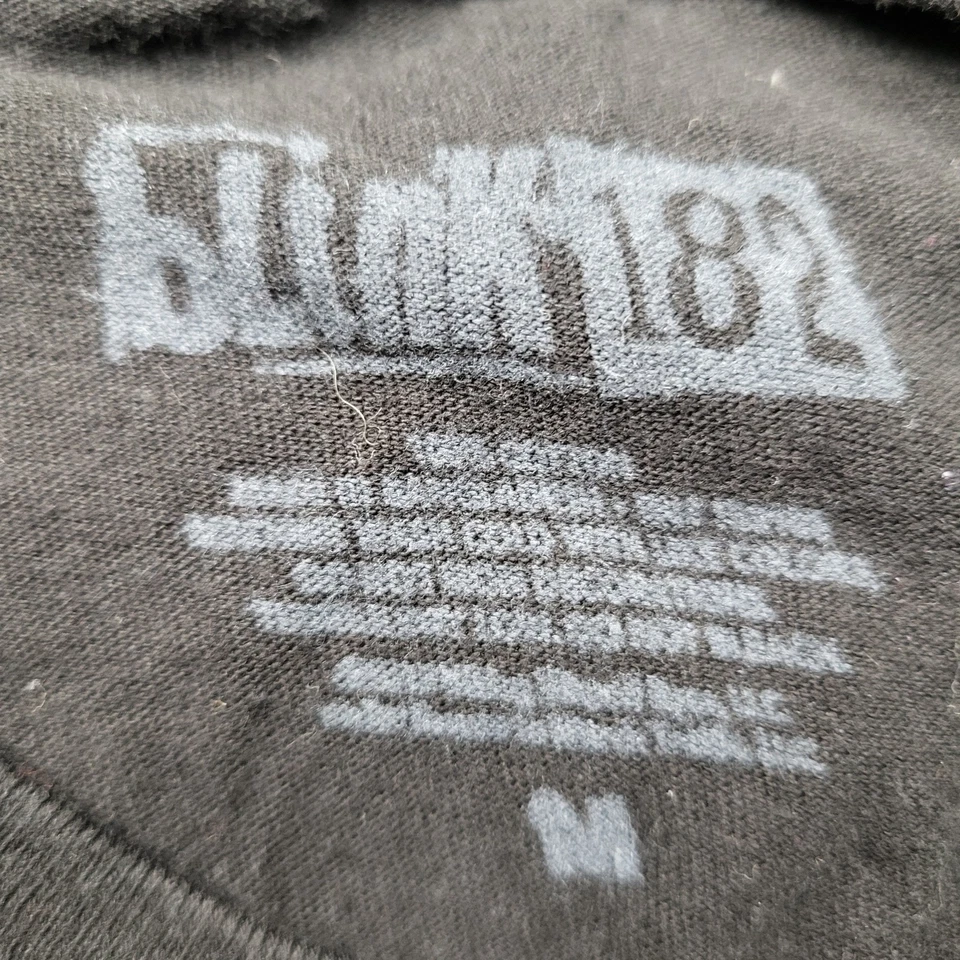Camisa Blink-182 Hombre M Negra Estampado Gráfico Banda Logo Camiseta Manga Corta Foto 3 de 4