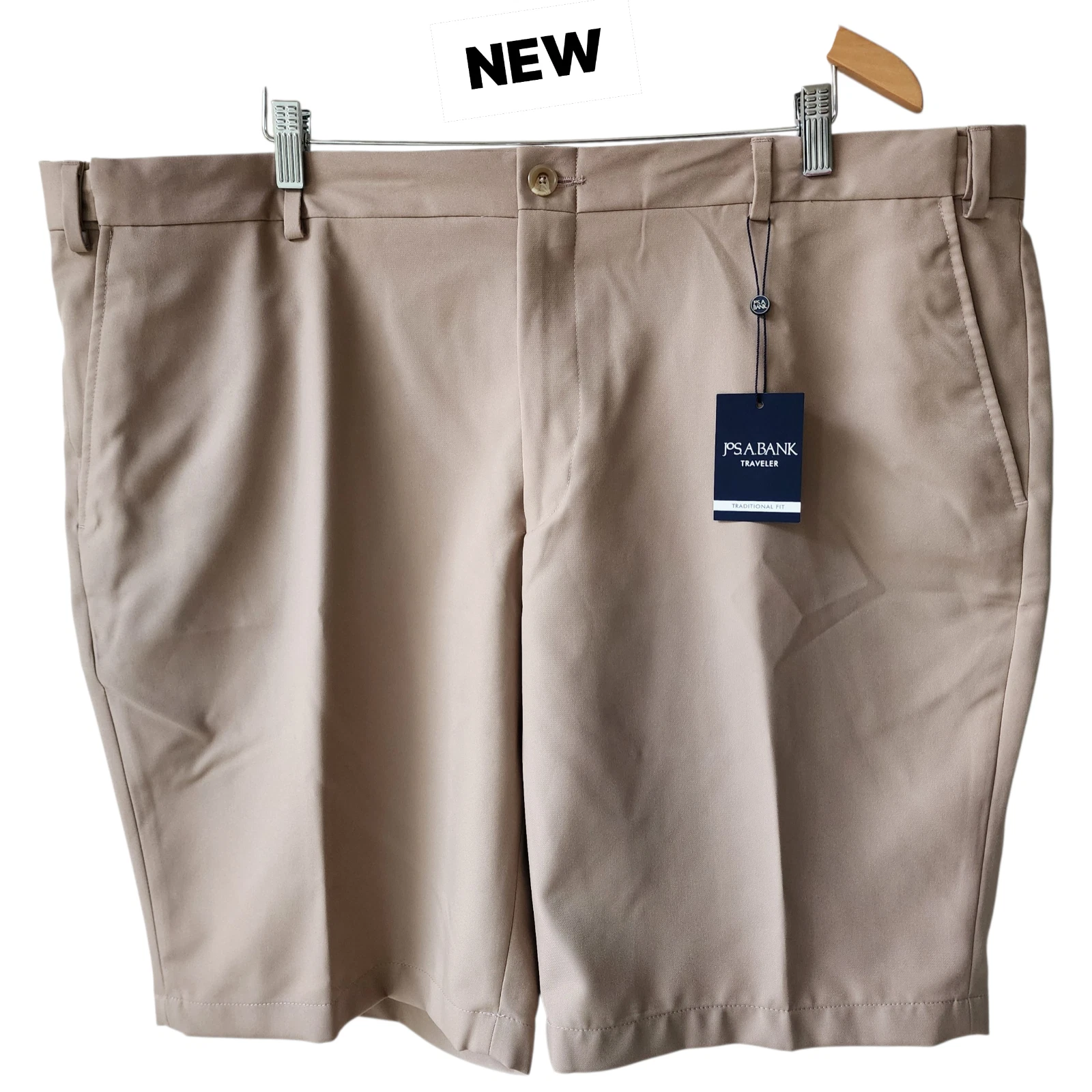 44 Shorts Beige Golf Traveler Tan New Jos A Bank Short Mens Sz Slider Waistband