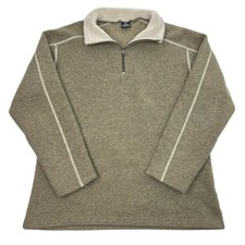 Kuhl Alfpaca Quarter 1/4 Zip Fleece Pullover Sweater Beige Tan Size XL