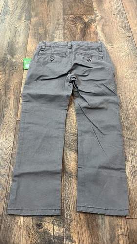 GAP Kids Uniform Straight Fit Khaki Pants, Gray, Size 6, NEW - Picture 5 of 6
