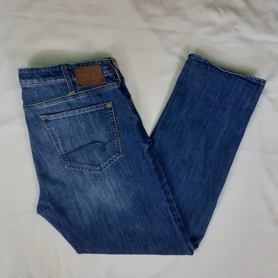 Mavi Jeans Zach Mens 38x30 Blue Medium Faded Straight Leg Stretch 5 Pocket Logo