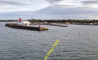Foto 6x4 Annäherung Rosslare Hafen Ballygerry Blick nach Süden vom Dezember 2016