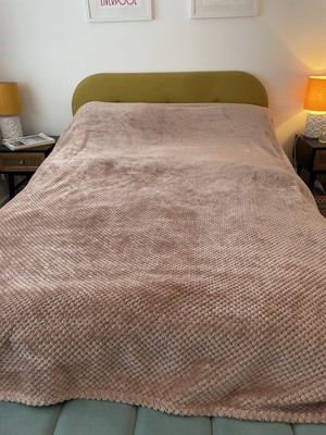 Weiche Baby Rosa Überwurf Fleecedecke Tagesdecke von Etymology 94  X 88  Super Big