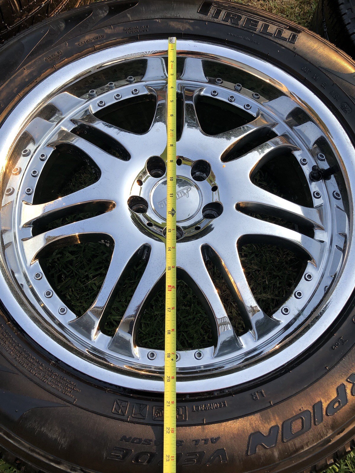 Armano Rims and Tires 19” x8” Pair & 20” x 8.5” Pair Set of 4 Wheels 5 x 4.75”